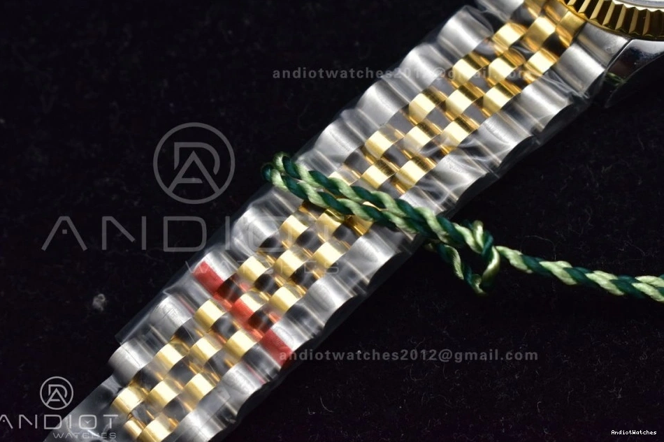 on and Ladies Syle Bezel WF Comfortable Markers Bracelet Steel Dial DateJust President Fluted Green 316L 31 278289 553 0413